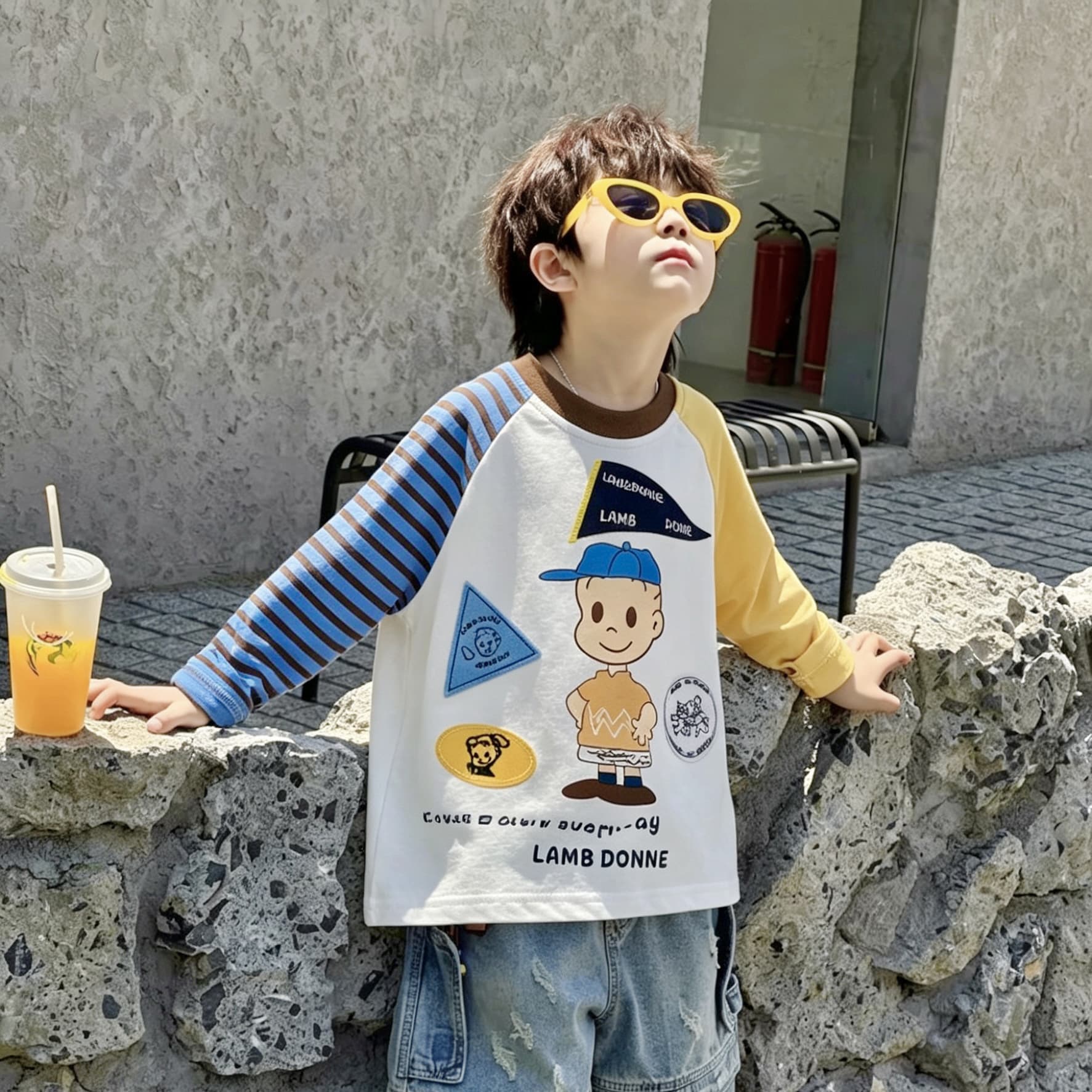 Boys Long Sleeve T-Shirt 2026 Autumn New Arrival Kids Long Sleeve T-Shirt Baby Round Neck Printed Children's Long Sleeve T-Shirt