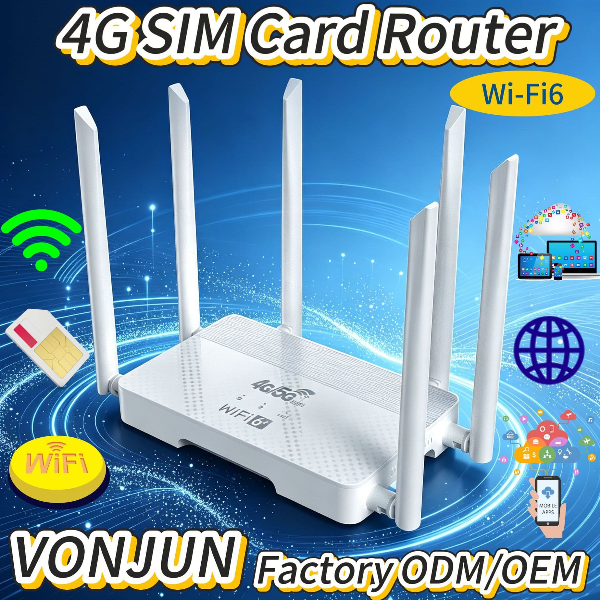 4G CPE Overseas Card Router WIFI6 Wireless Card Router LTE Router Mobile Hotspot C9