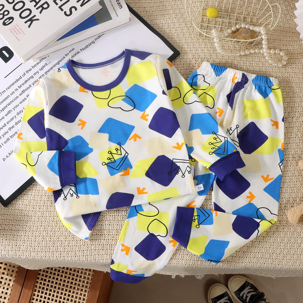 Children's clothing autumn home clothes wholesale new children's clothing children's underwear set pure cotton baby autumn clothes autumn pants baby pajamas