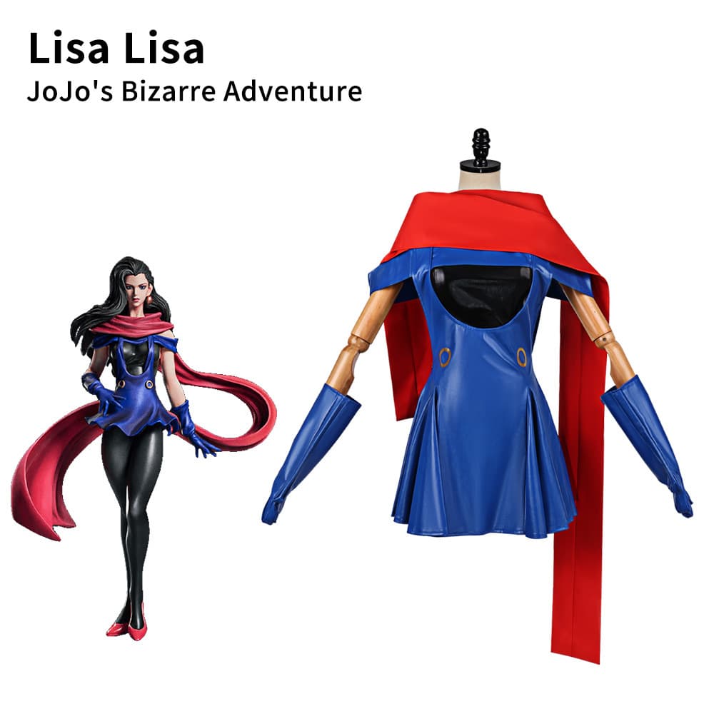 Jojo's Bizarre Adventure Lisa Lisa Cosplay Costume Halloween Role-Playing Anime Cosplay Outfit