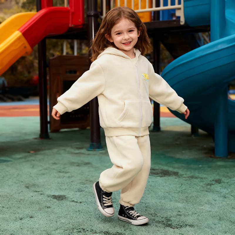 New Autumn Winter Boys Girls Sportswear Set Embroidered Kids Winter Sweatshirt Sweatpants 2-Piece Set