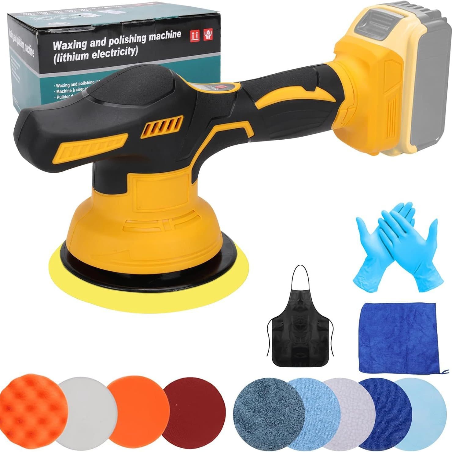 Digital Display Wireless Waxer Magic Tool 18V Car Paint Dedicated Beauty Scratch Repair Electric Grinding Polisher