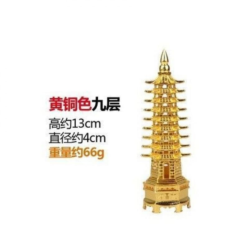 Pure Copper Wenchang Pagoda: Thirteen, Nine, or Seven-Tier All-Brass for Student Bedroom Desk
