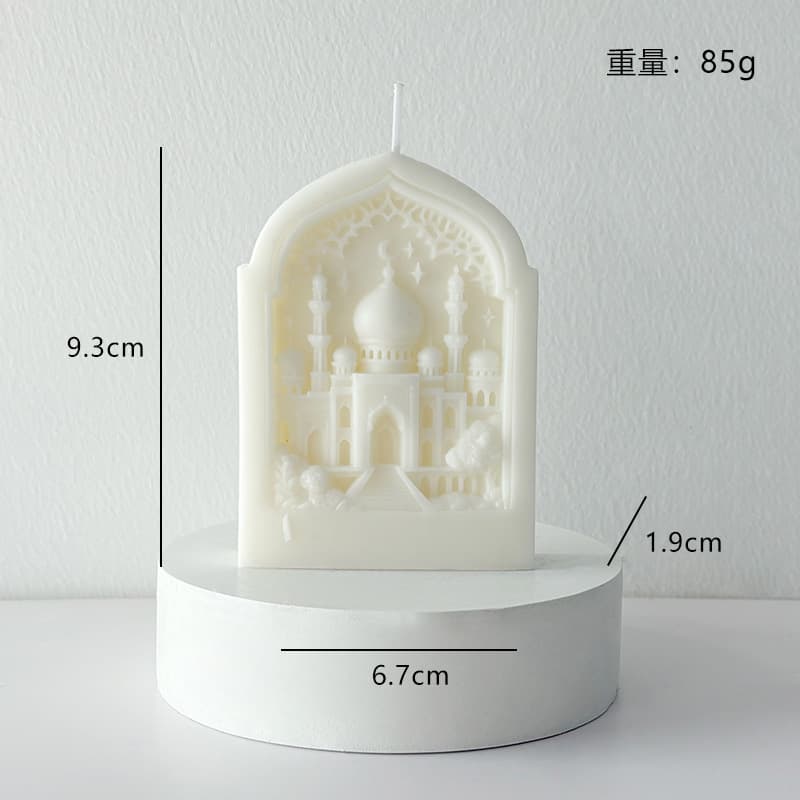Cross-border Star and Moon Scented Candle Holiday Decoration Gift Middle Eastern Architectural Style Moon-shaped Candle