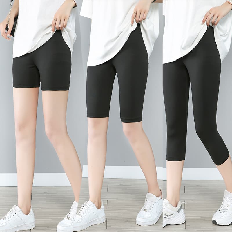 Plus-size summer leggings for 300 lbs, extra large and high elasticity, perfect for plus-size women, 3/5/7/9 point length, made of milk silk.