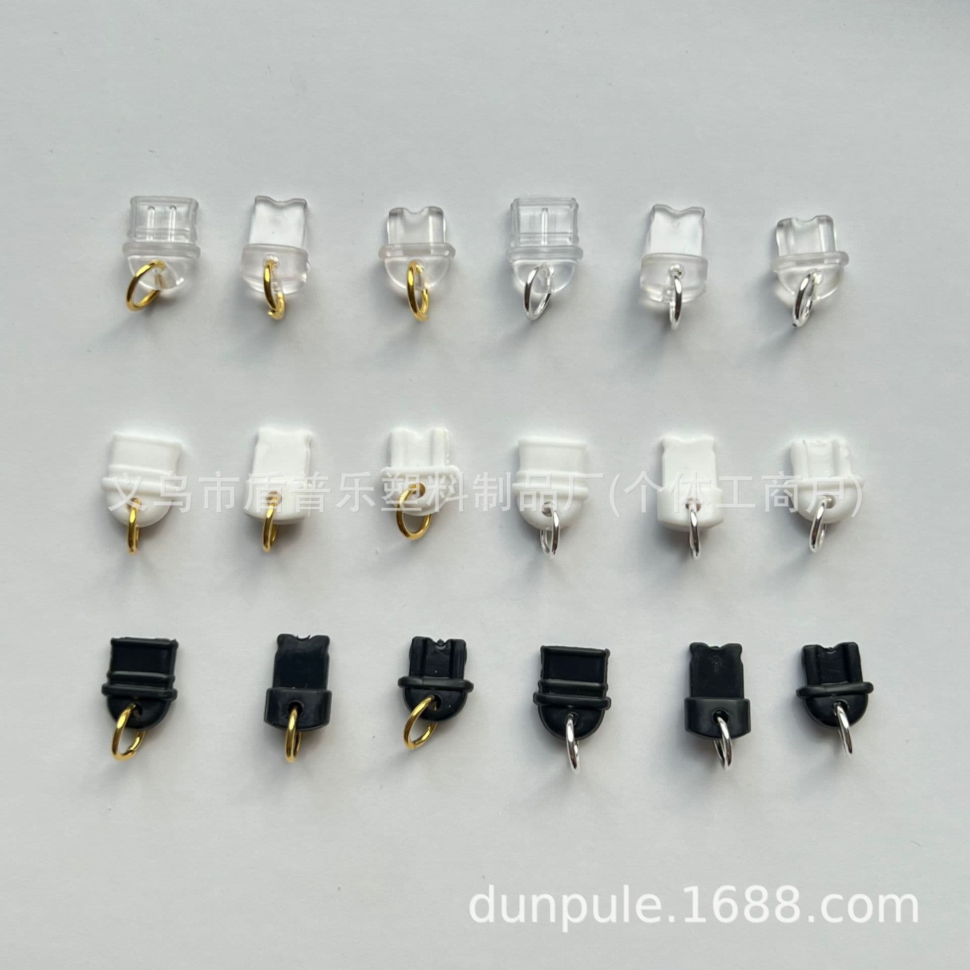 Eco-friendly material dust plugs with metal split rings for Apple phones and Type-C ports