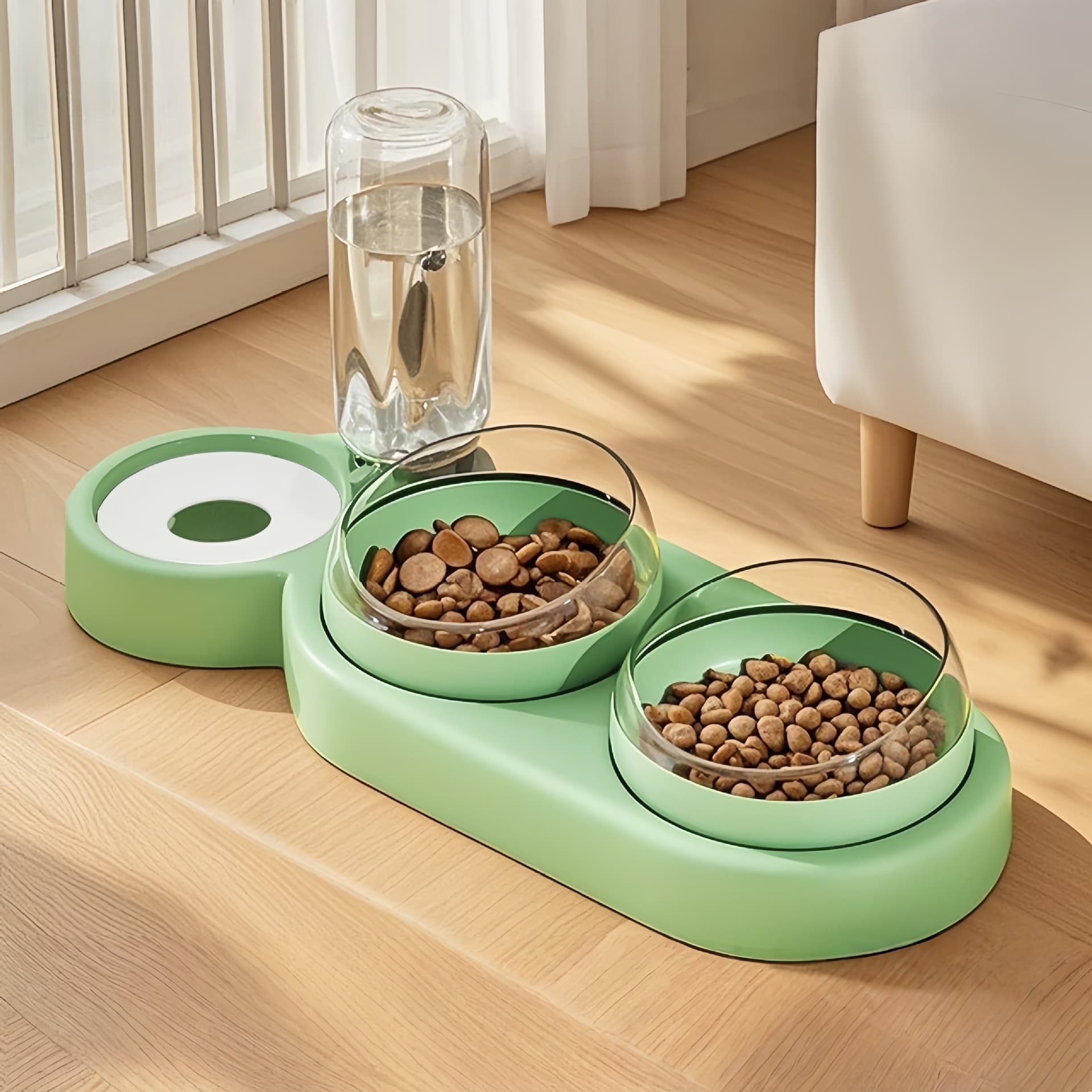 Dog Bowl, Cat Bowl, Pet Feeder, Dog Three-Bowl Automatic Water Dispenser, Large-Diameter Cat Bowl, Cat Snail Bowl, Dog Bowl
