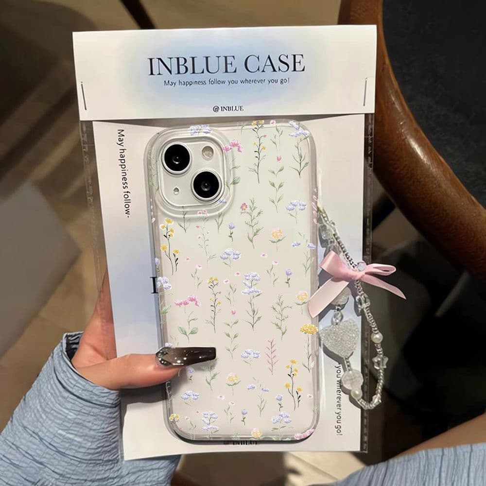 Fresh Floral Design Compatible with iPhone 17 Pro Max Case 16 Apple 17/15 Frosted Ins Style