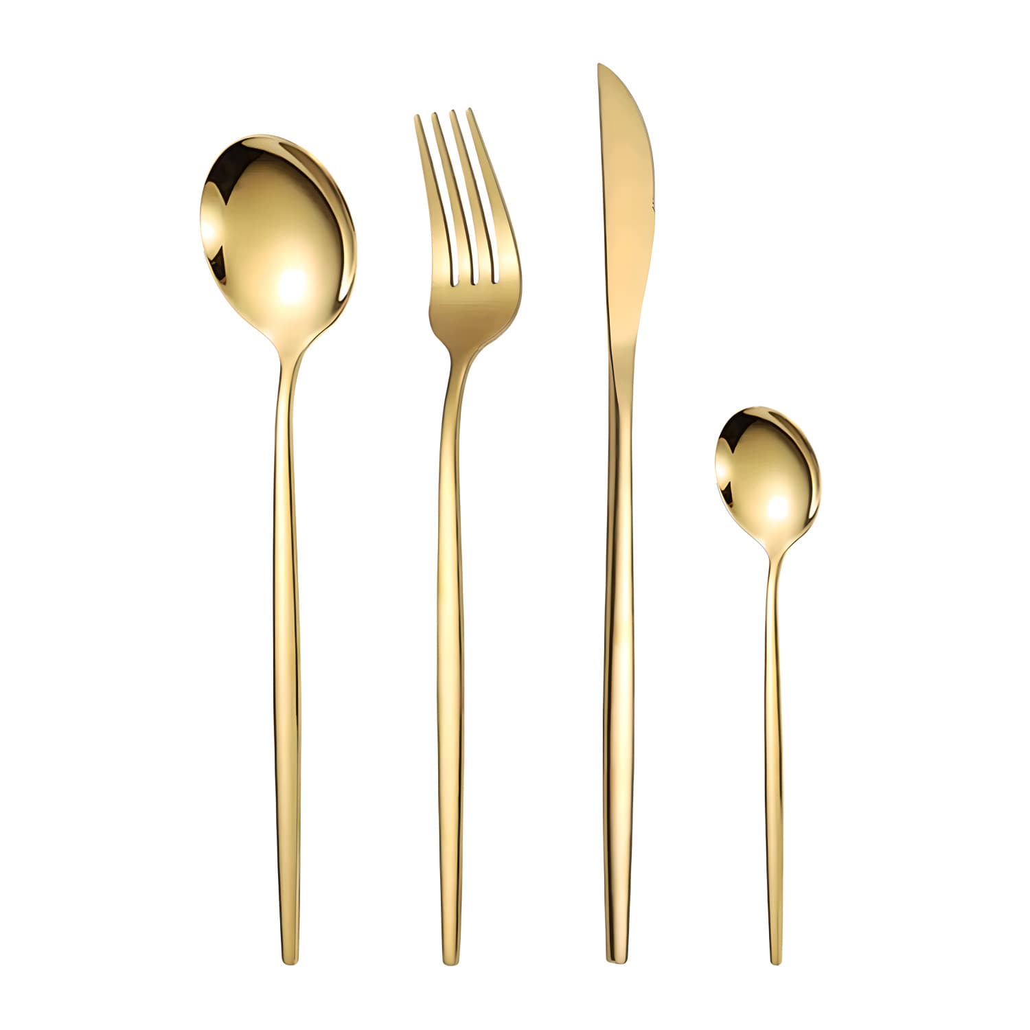Cross-border stainless steel Portuguese western tableware hotel light luxury golden steak knife fork spoon spoon portable storage home