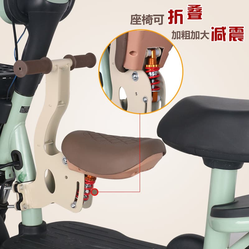 New electric scooter child front safety seat, infant baby electric bicycle universal shock-absorbing seat wholesale
