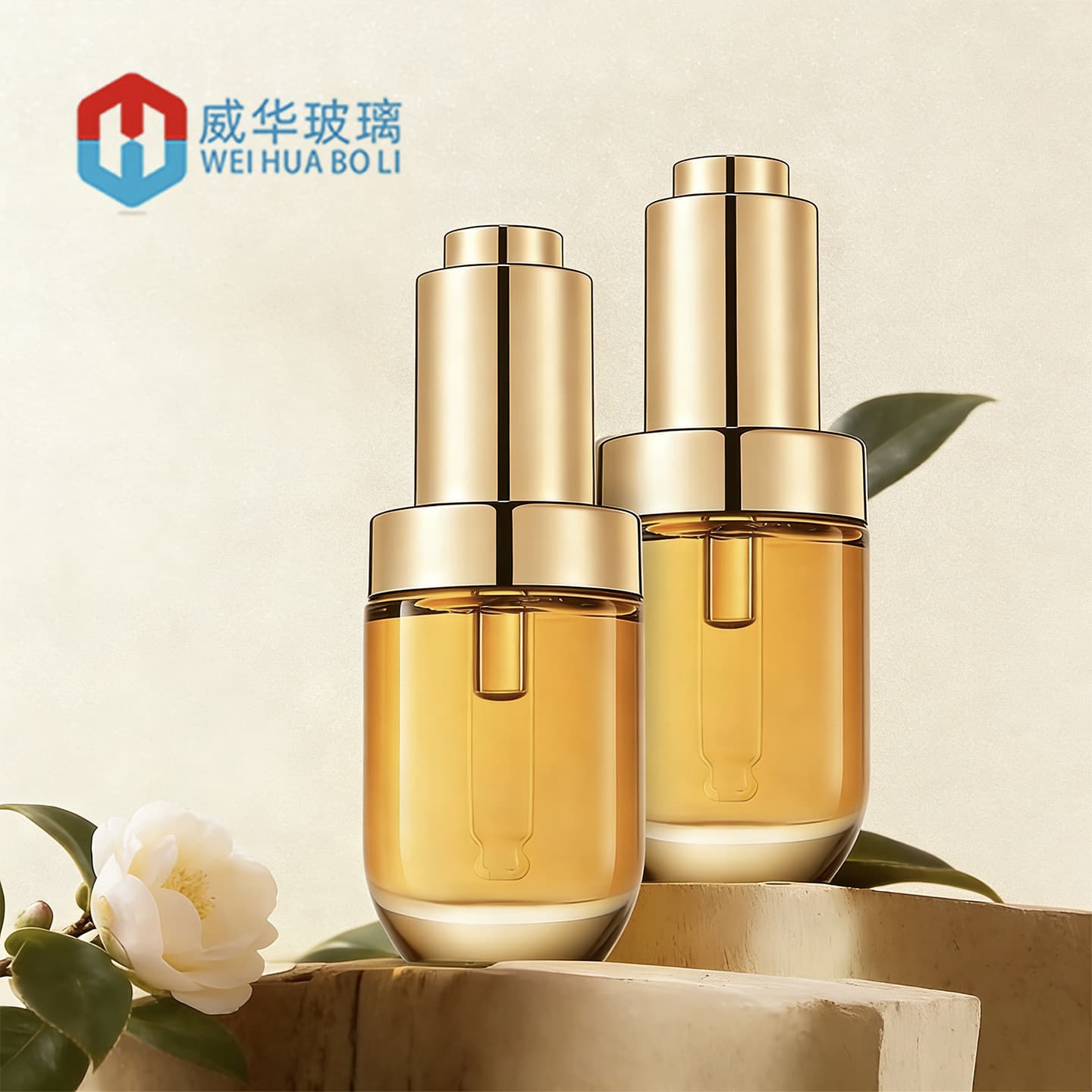 In Stock 30ml Press Pump Dropper Essential Oil Bottle, 30ml Serum Concentrate Shoulder Glass Bottle, Cosmetic Refillable Bottle