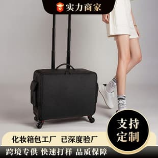 2026 New Professional Makeup Artist Kit Oxford Cloth Universal Wheel Trolley Case Multi-Layer Portable Cosmetic Case Bag for Women