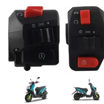 Motorcycle handlebar switches compatible with Italika WS150 WS175