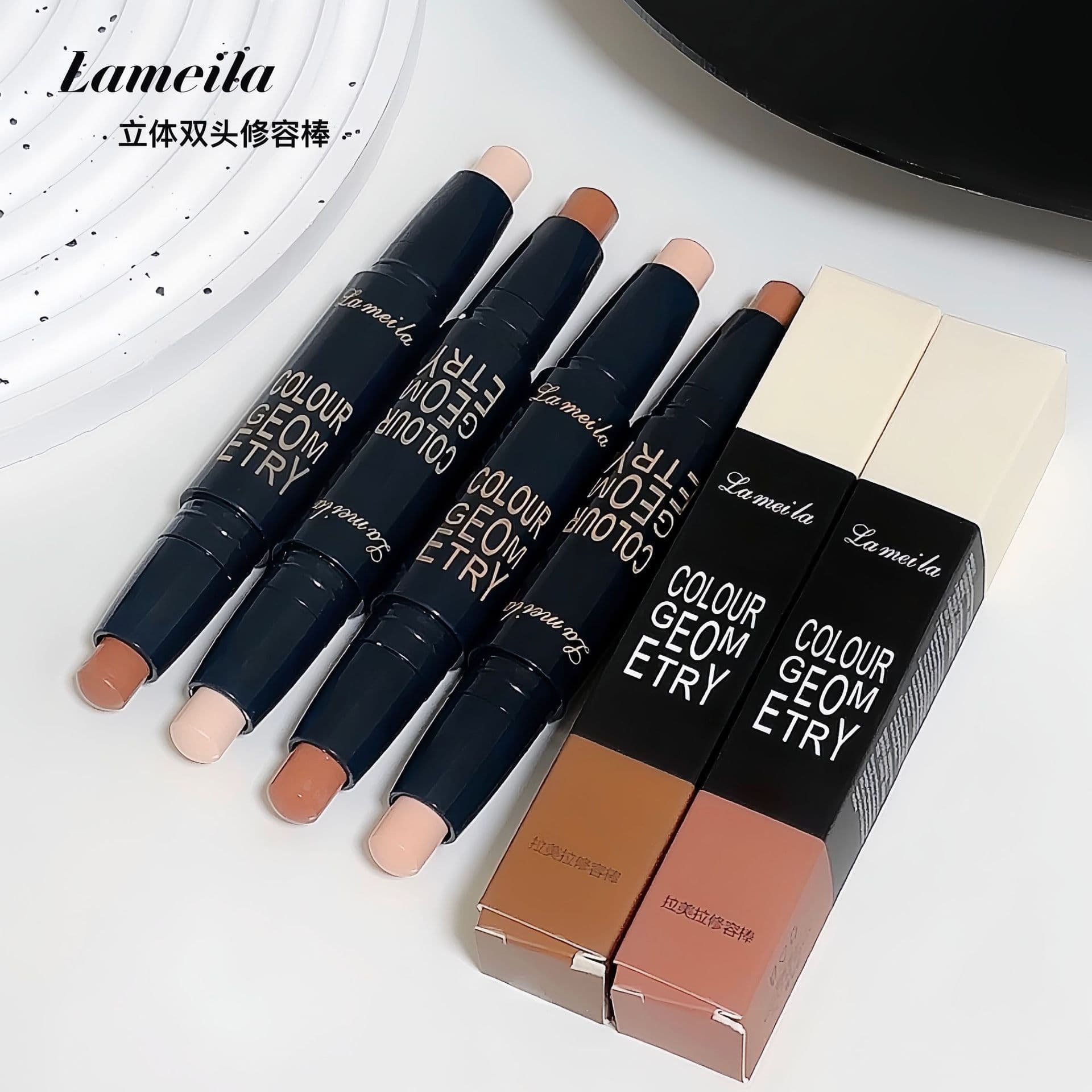 Lamella Contour Stick Highlight & Contour Concealer Shadow Dual-Ended Nose Shadow 1002