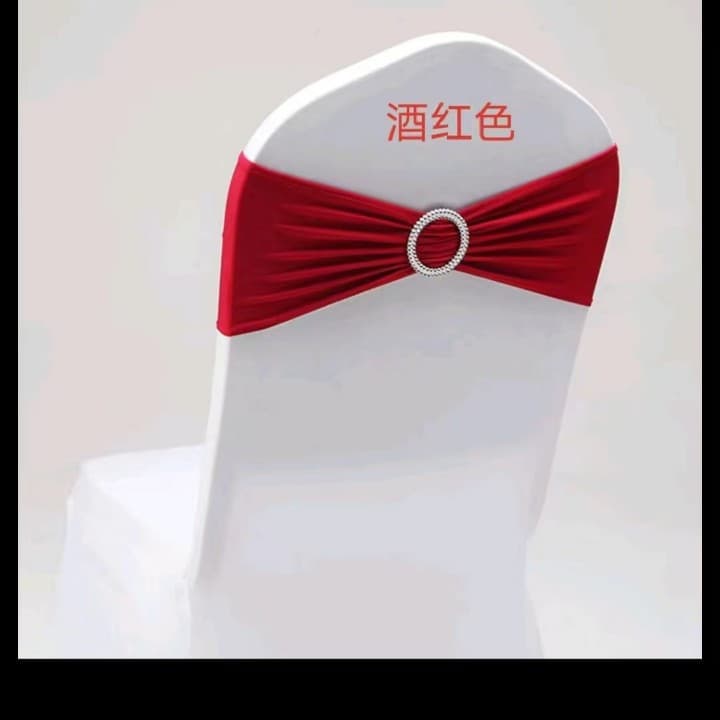 Hotel Banquet Decoration Tied-Free Wedding Exhibition Outdoor Decor Tie Band Elastic Tied-Free Bow Chair Back Flower