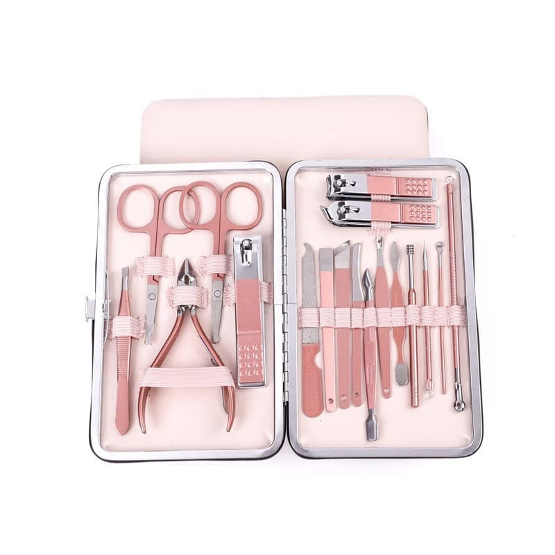 Stainless Steel Nail Clipper Set Manicure Tool Full Set Nail Cutter Nail File Wholesale 12-18 Piece Set