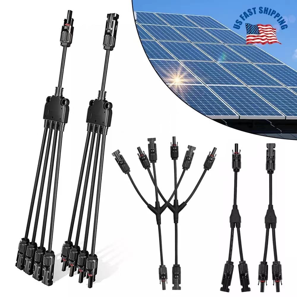 Cross-border Solar Panel Y-Branch Cable Connector Waterproof Adapter Connector Extension