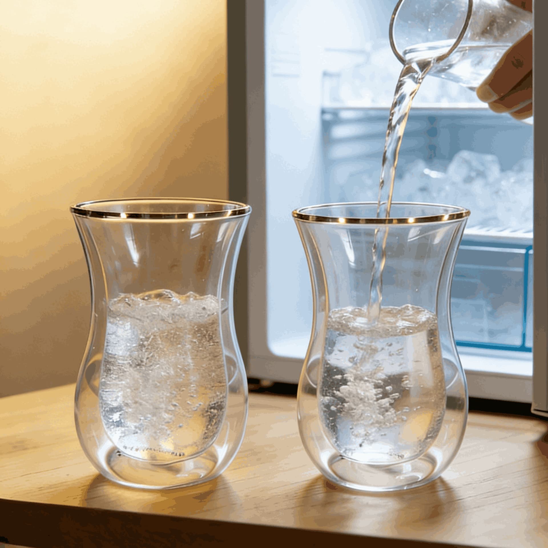 Heat-resistant high borosilicate double-layer glass transparent tea cup ice coffee glass milk cup insulated glass cup
