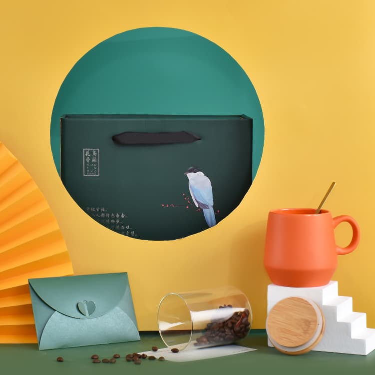 Simple and Stylish Ceramic Cup Set with Tea Canister Bank Business Conference Gift Cup Gift Box Wholesale Logo Printing