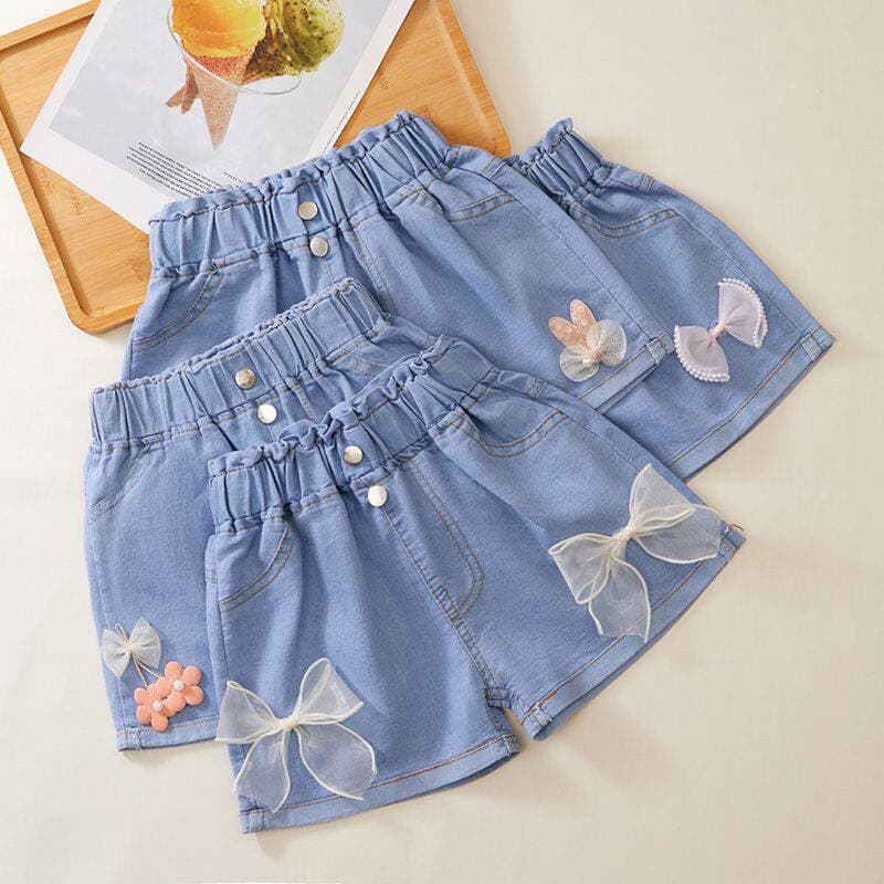 Cross-border Girls Denim Shorts Summer 2026 New Loose Fit Baby Kids Summer Shorts for Older Girls