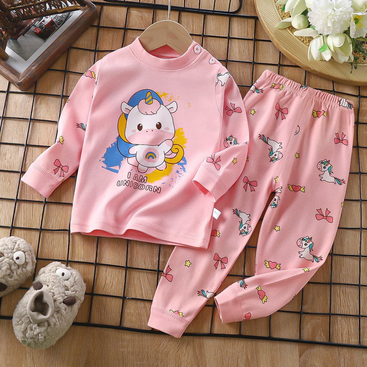 2026 New Children's Pure Cotton Thermal Underwear Set for Fall/Winter/Spring, Boys and Girls Pajamas Homewear