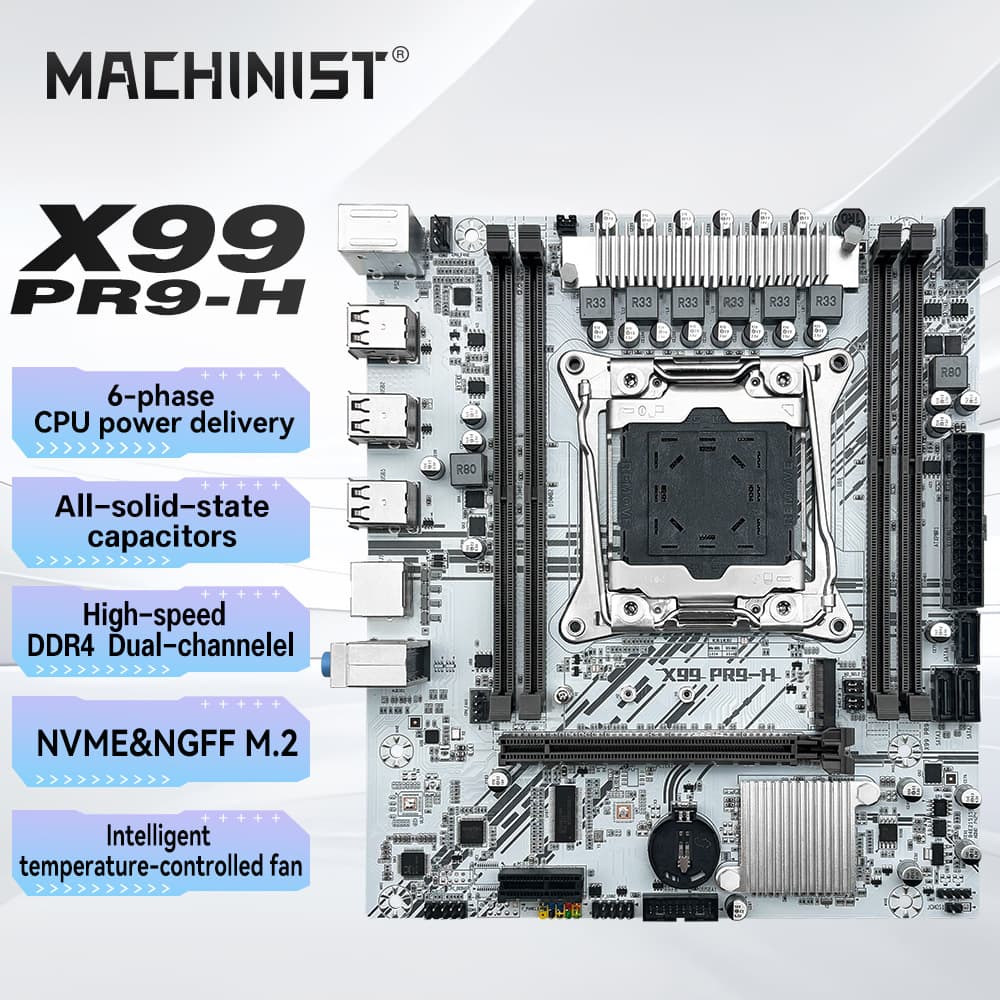 MACHINIST X99-PR9-H White Motherboard DDR4 RAM LGA 2011-3