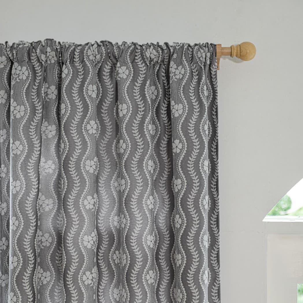 Ready-Made Curtain Jacquard Gray Nordic Living Room Bedroom Kitchen Closet Fitting Room Partition Curtain Factory