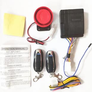 Motorcycle Anti-Theft Device Motorcycle Alarm One-Key Start Shutdown Universal for Scooter Off-Road Bike Installation