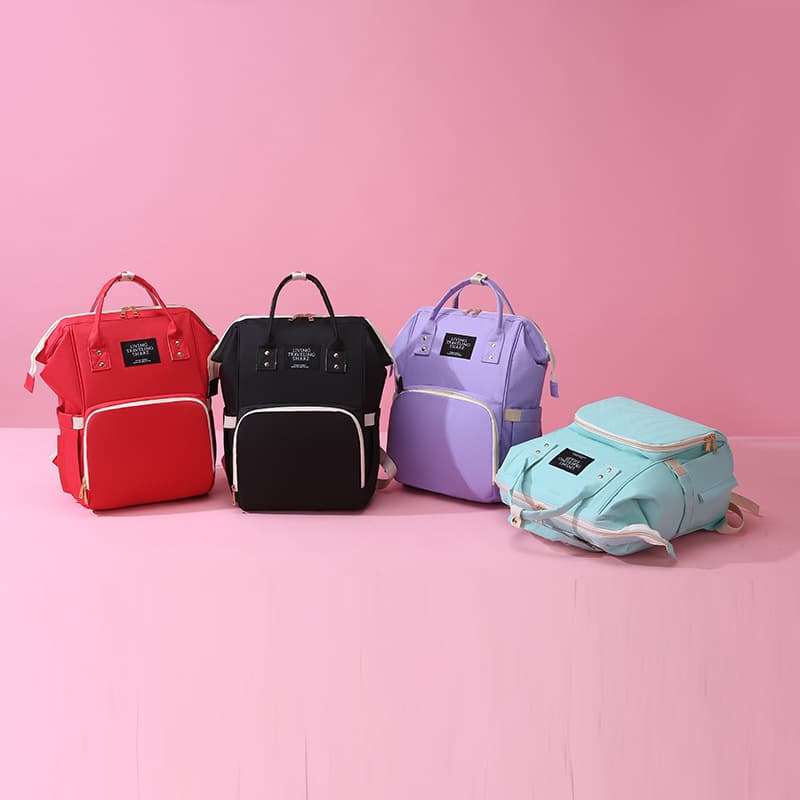 Large-capacity, versatile, fashionable and personalized mommy bag, feminine, water-repellent, wear-resistant, casual daily baby backpack