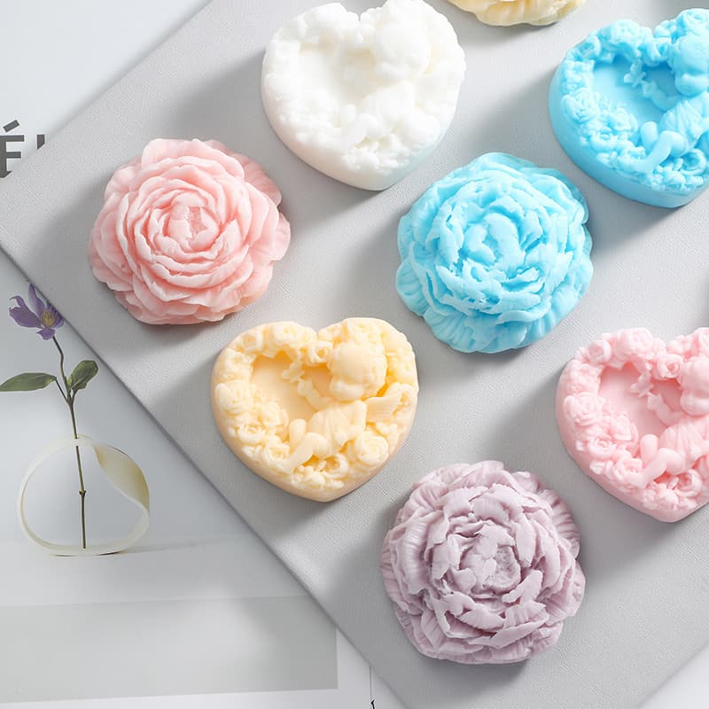 Cross-border Essential Oil Scented Handmade Soap Peony Flower Angel Soap Festival Small Gift Souvenir Present