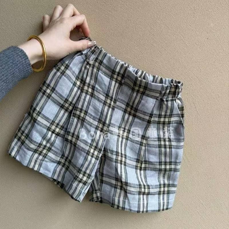 Boys' Shorts Plaid Pants Casual Pants 2026 Summer New Korean Style Fashionable Children's Shorts Sports Pants for Children