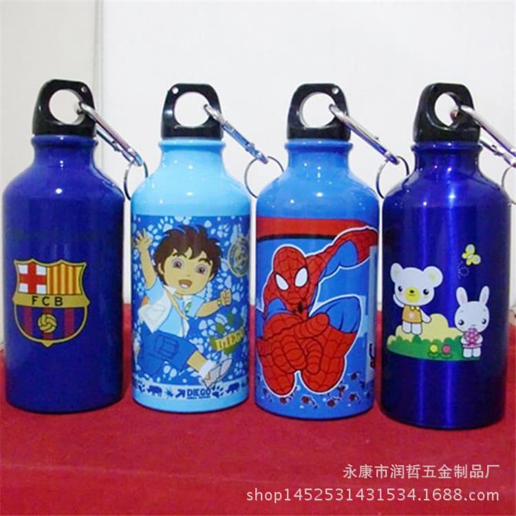 350ML Kids Sports Water Bottle, Aluminum Small Capacity Sports Water Bottle, Exquisite Mini Aluminum Water Bottle Cartoon Cup