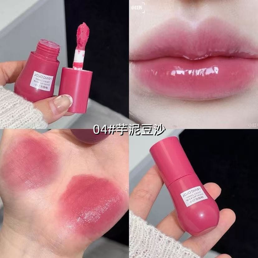 JOJO DIARY Lip Gloss Low Saturation Watery Glossy Lips Korean Style Cute Non-Stick Lip Glaze Large Capacity