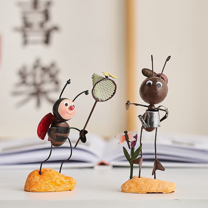 Beetle Desktop Healing Small Decoration Creative Cute Little Ornament Office Children Gift Home Decor Figurine