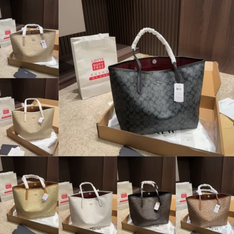 New City33 Tote Bag from High Edition Koujia, Classic Monogram Magnetic Buckle Shopping Bag, Large Capacity Shoulder Bag and Handbag