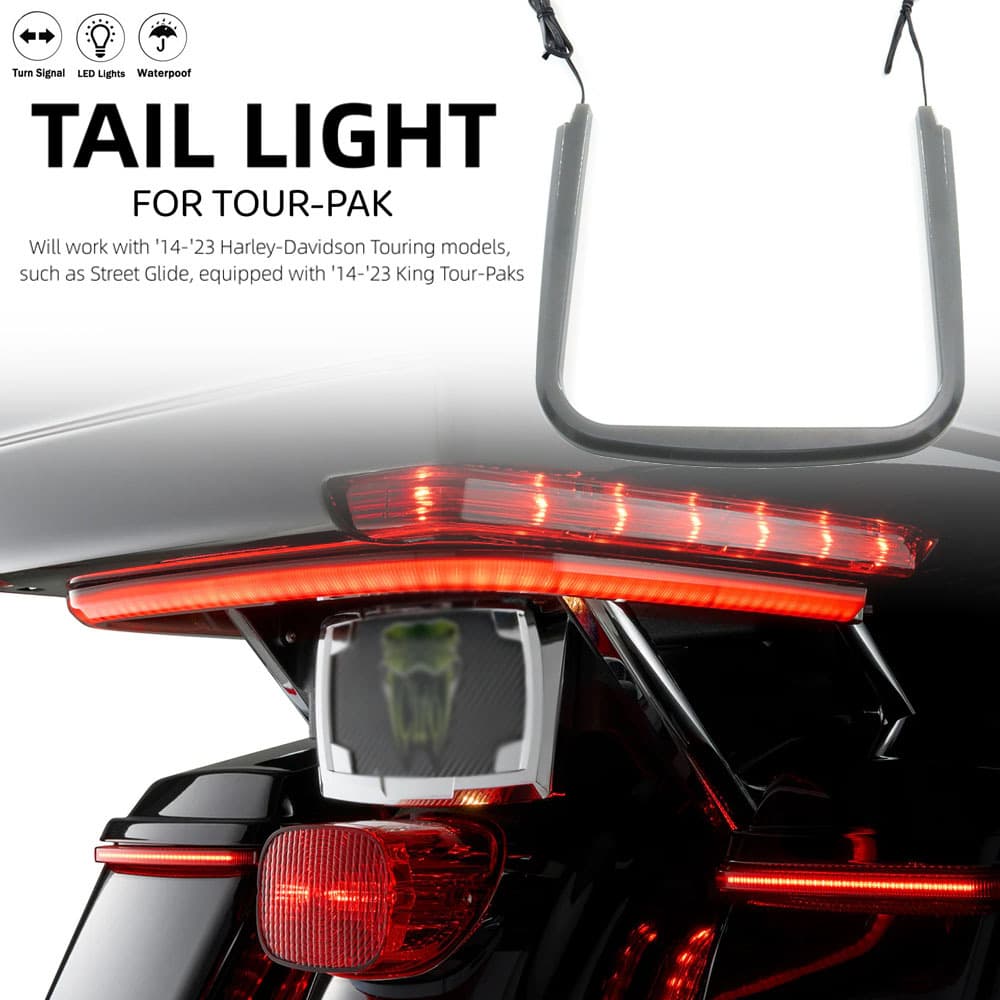 Compatible with Harley Street Glide, Road Glide, Ultra Limited, CVO motorcycle rear turn signal brake light