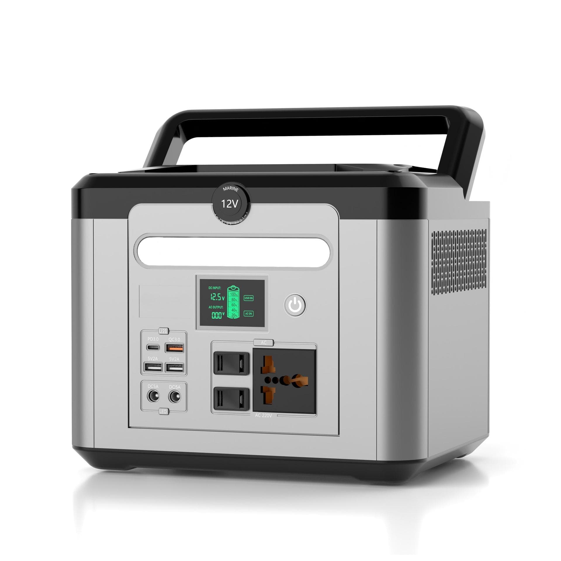 500W Portable Power Station 220V High Power Home Solar Charging CE Certified Cross-Border Solar Emergency Power Supply