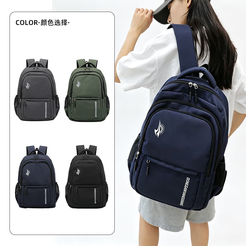 Lightweight Outdoor Hiking Backpack, School Backpack for Middle and High School Students, Simple Double-Shoulder Bag for Boys