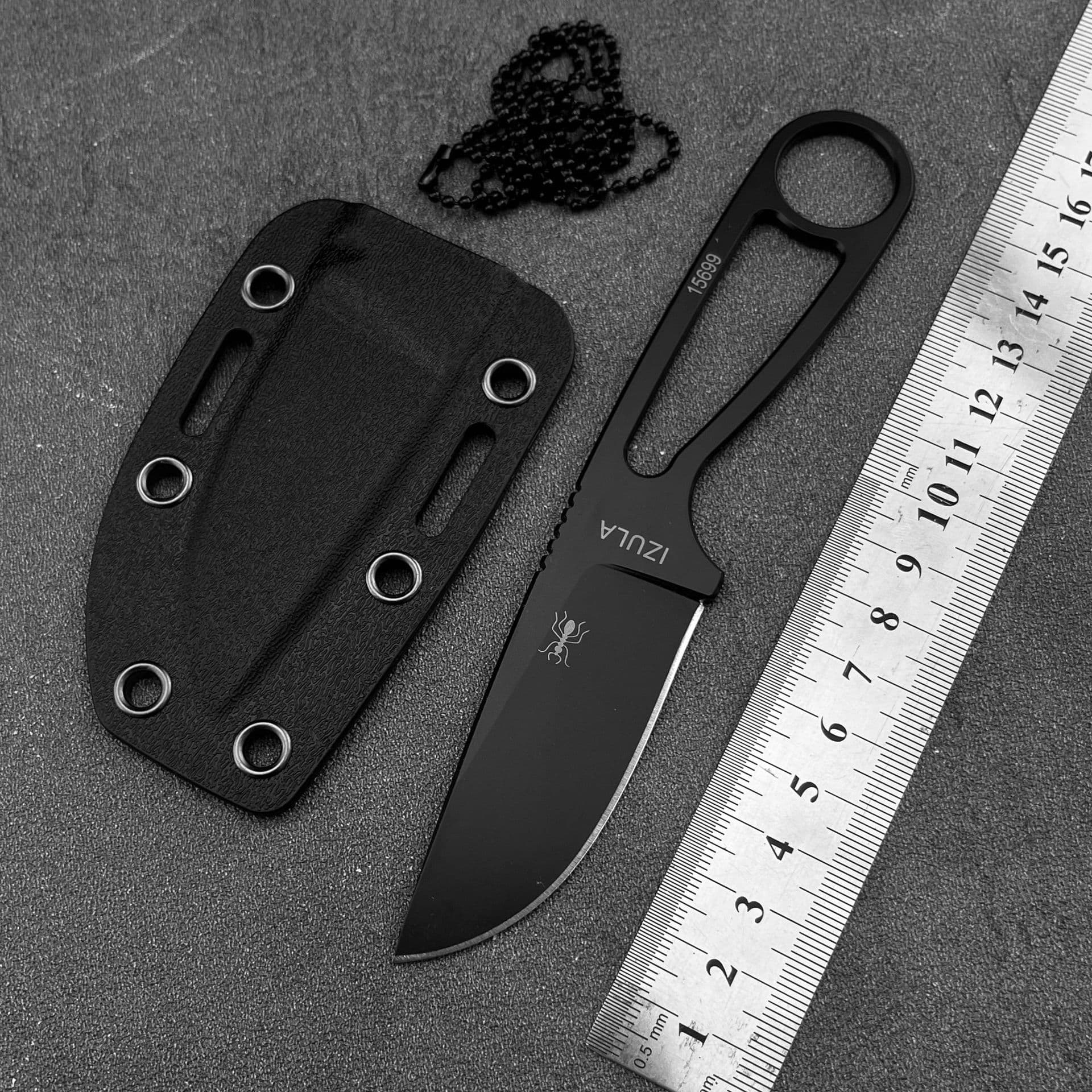 Best-selling Cross-border Ant Direct Knife All-Steel Multi-functional Pocket Knife Stonewashed Outdoor Survival Knife