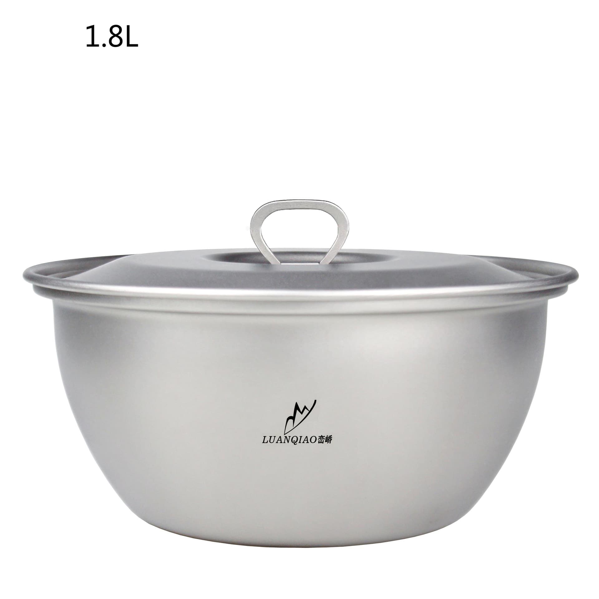 Luan Jiao pure titanium folding large Pot Pot small pot outdoor travel camping portable cooking utensils factory outlet