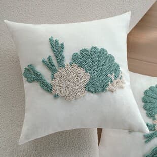 Sofa Throw Pillow Terry Velvet Summer Bed Head Office Chair Back Cushion Ocean Series Pillow Cover Without Insert Cross-Border Backrest Pillow