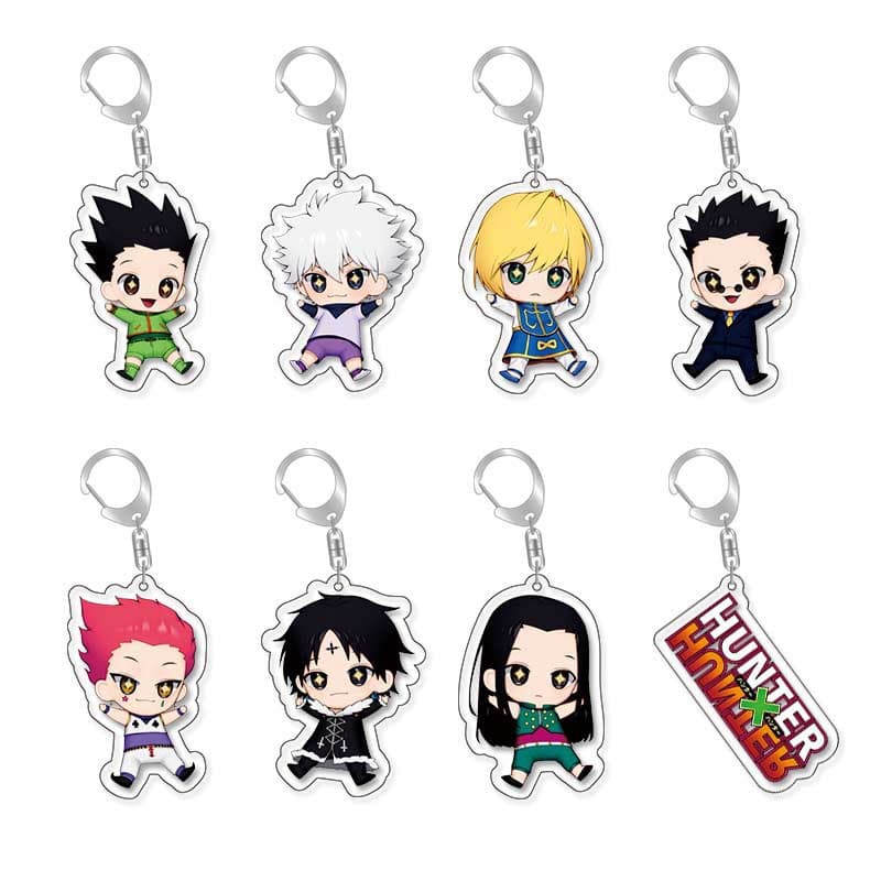 Animation peripheral acrylic keychain full-time hunter Gonzo Killua Hisoka school bag pendant birthday gift