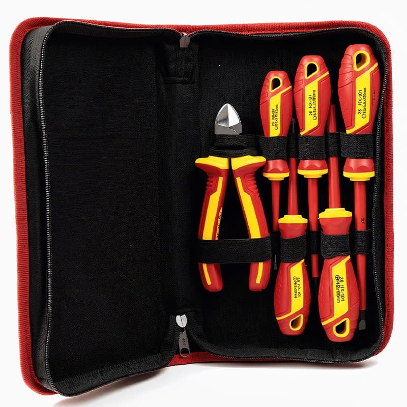 6-piece set of insulated screwdriver set cross-shaped screwdriver VDE household repair electrician insulated diagonal pliers