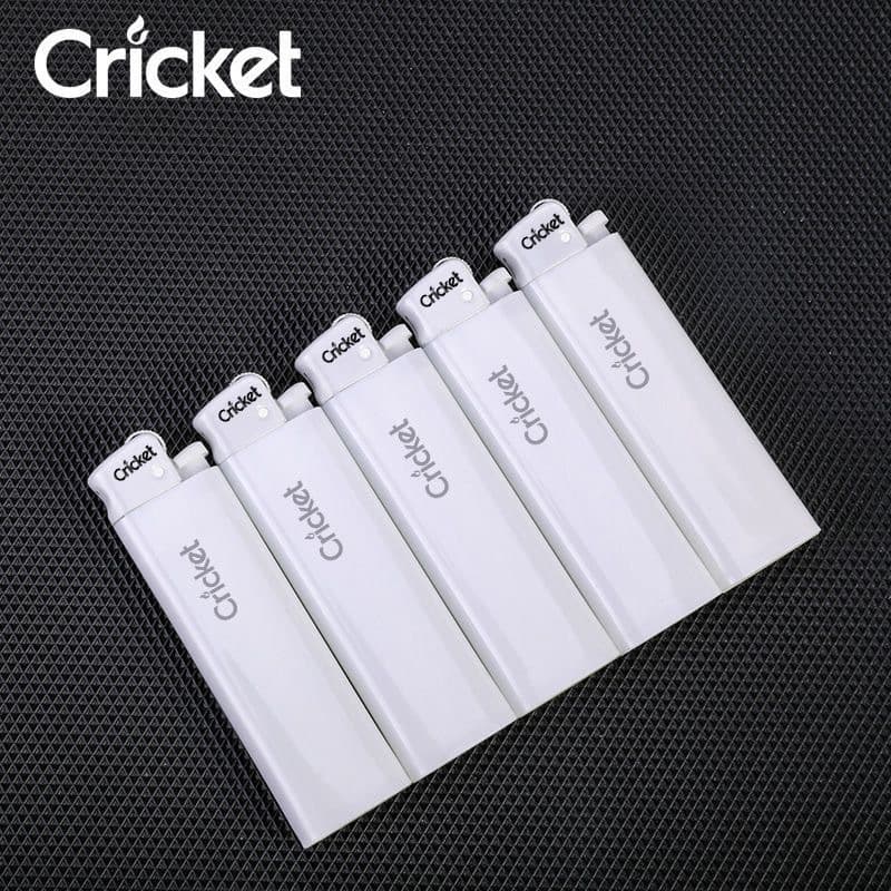 Cricket Grasshopper Flint Grinding Wheel Disposable Explosion-Proof Lighter White Moonlight All White Light Version Sticker Lighter