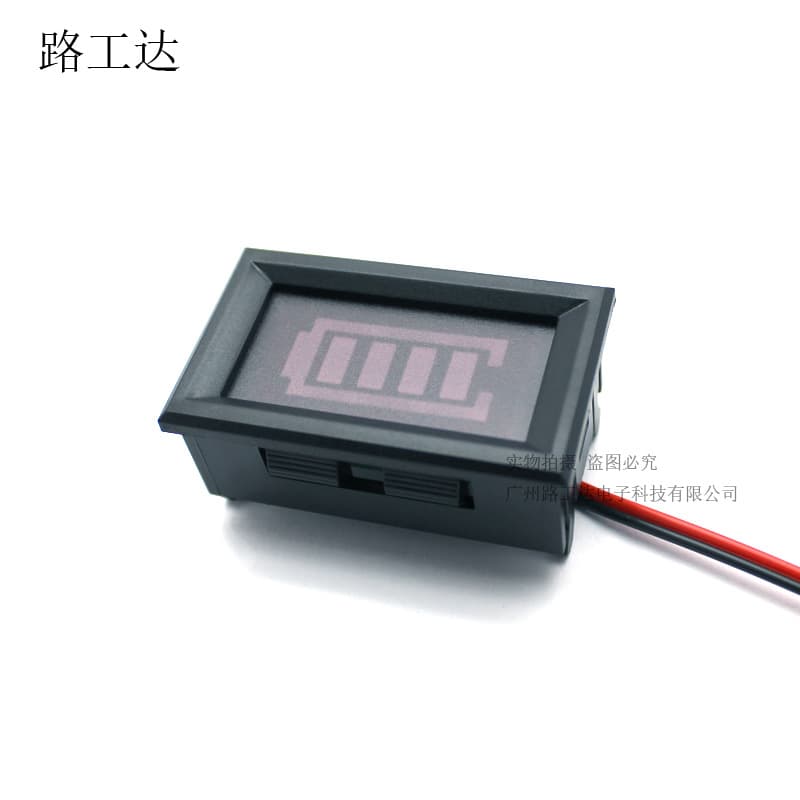 2-Wire Digital Voltmeter Battery Gauge Electric Vehicle Battery Meter Lead-Acid Lithium Battery Capacity Indicator Display