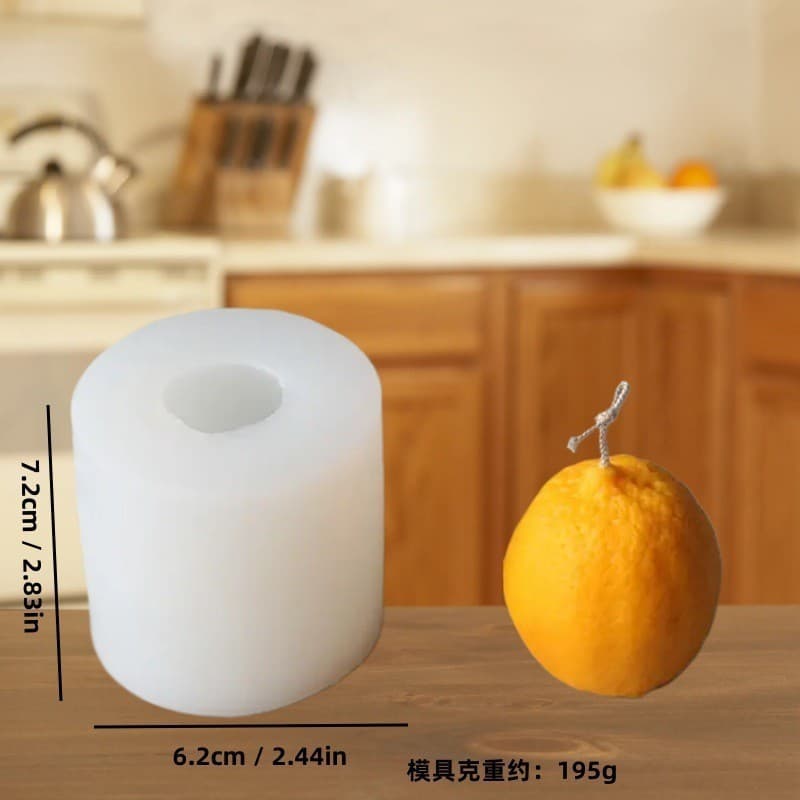 Lemon Aromatherapy Candle Mold DIY Suitable for Making Candles/Soap/Cake Mousse Silicone Mold Factory Direct