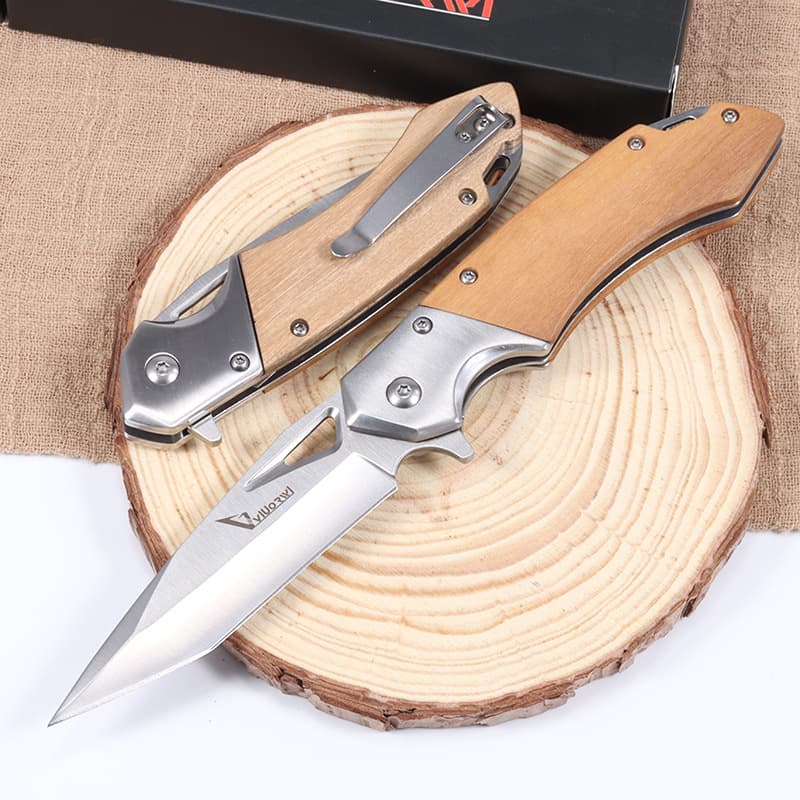 New Wholesale Outdoor Small Folding Knife Portable High Hardness Fruit Knife Self-Defense Weapon Portable Survival Tool