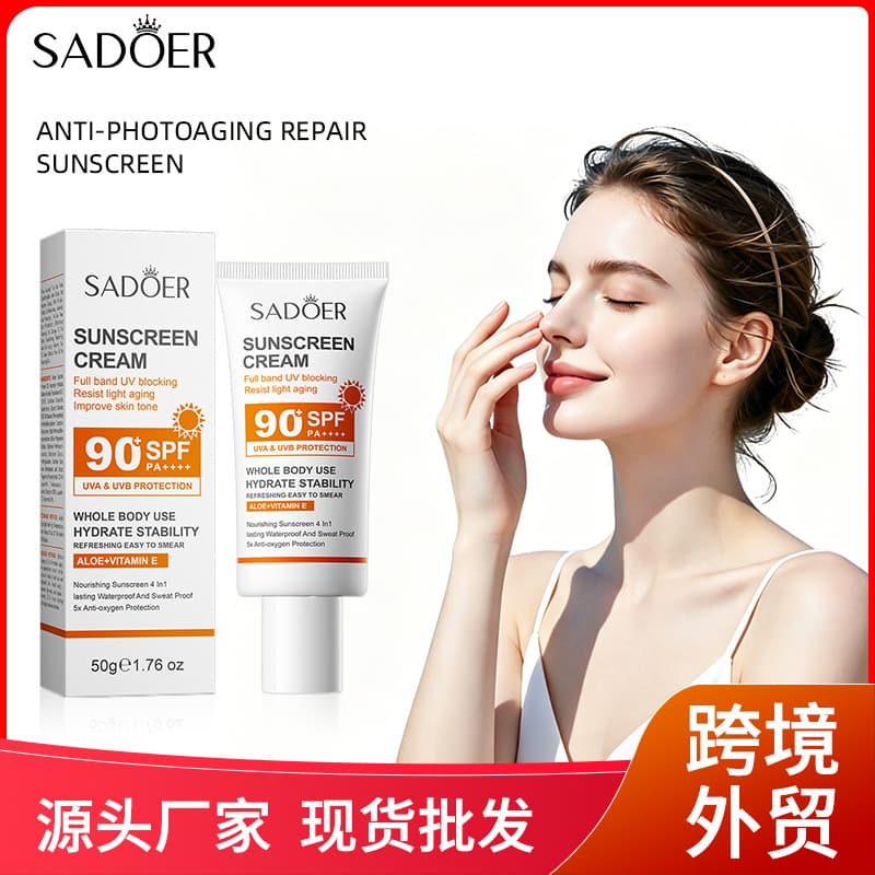 Full English SADOER anti-photo-aging repair protection-sunscreen SUNSCREEN SPF90 high-power isolation cross-border foreign trade