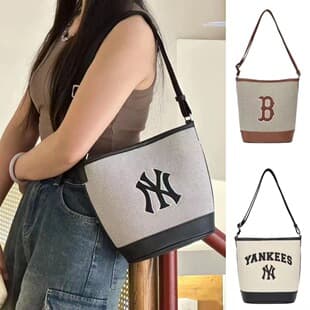 MLB Bucket Bag 2025 New NY Embroidered Women's Everyday Fashion Versatile Large Capacity Lightweight Shoulder Crossbody Bag