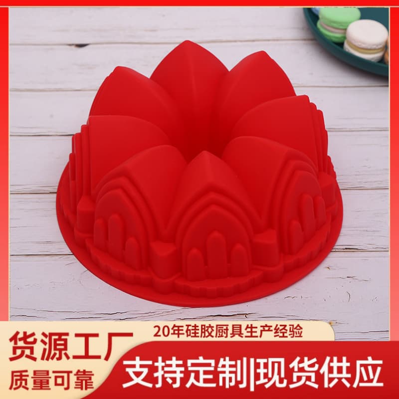Yanying cross-border single cavity hollow food grade silicone cake mold baking pan wind high temperature resistant cake mold baking tool